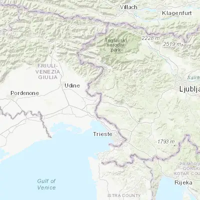 Map showing location of Gorizia (45.940880, 13.621670)