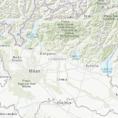 Map showing location of Grassobbio (45.656880, 9.725650)