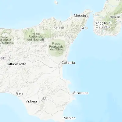 Map showing location of Gravina di Catania (37.560850, 15.062920)
