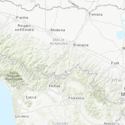Map showing location of Grizzana Morandi (44.258200, 11.152880)
