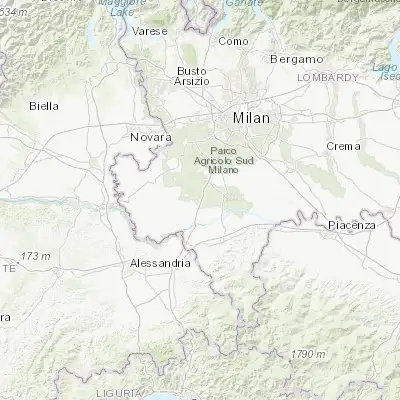 Map showing location of Gropello Cairoli (45.177070, 8.993530)