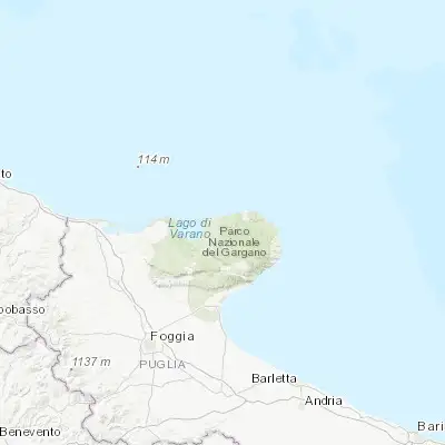 Map showing location of Ischitella (41.904340, 15.899450)