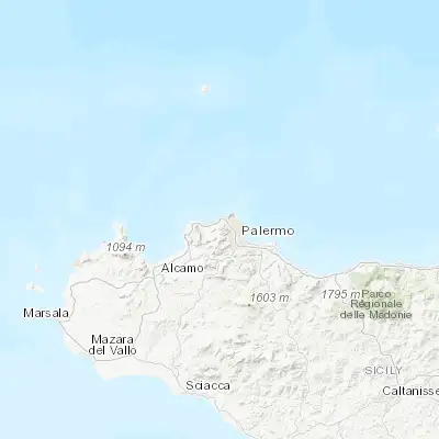 Map showing location of Isola delle Femmine (38.191230, 13.246910)