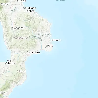 Map showing location of Isola di Capo Rizzuto (38.958440, 17.092420)