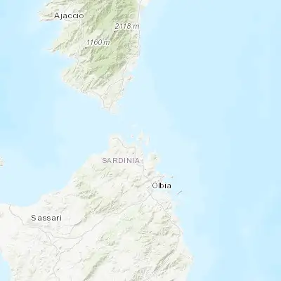 Map showing location of La Maddalena (41.214240, 9.408330)