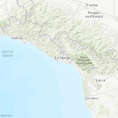 Map showing location of La Spezia (44.103000, 9.823750)