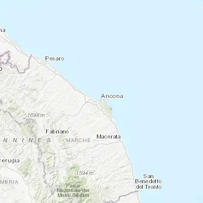 Map showing location of Le Grazie di Ancona (43.600810, 13.515290)
