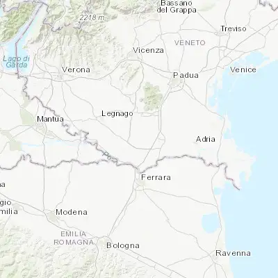 Map showing location of Lendinara (45.083010, 11.603180)