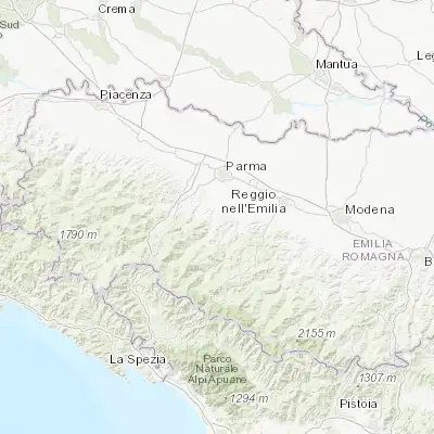 Map showing location of Lesignano de'Bagni (44.643460, 10.300390)
