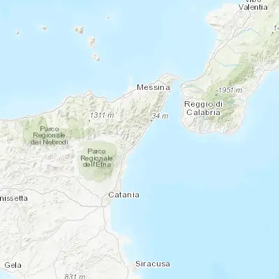 Map showing location of Letojanni (37.880500, 15.307350)