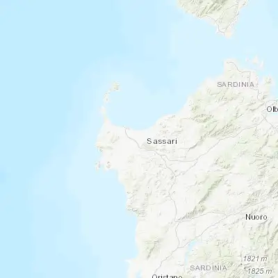 Map showing location of Li Punti-San Giovanni (40.763380, 8.489000)