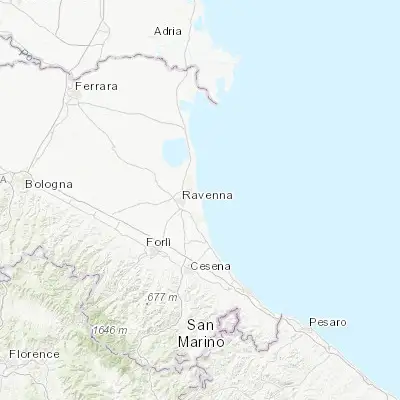 Map showing location of Lido Adriano (44.416730, 12.305520)
