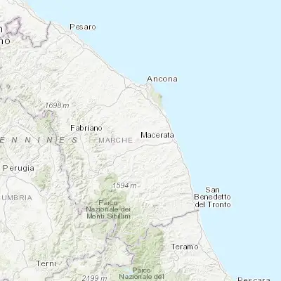 Map showing location of Macerata (43.297890, 13.452930)