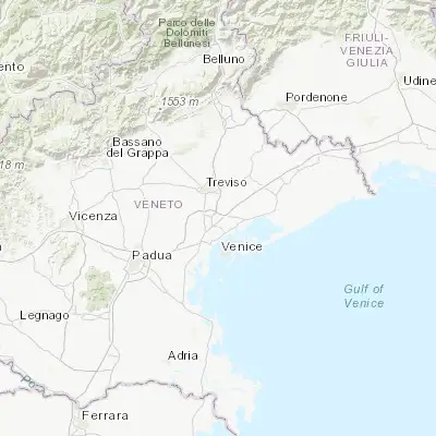 Map showing location of Marcon-Gaggio-Colmello (45.564440, 12.298890)