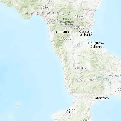 Map showing location of Marina di Fuscaldo (39.424180, 16.006940)