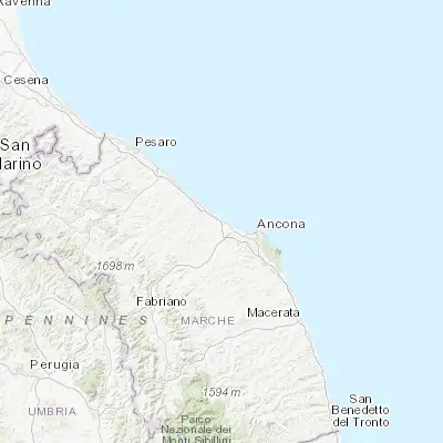 Map showing location of Marina di Montemarciano (43.650630, 13.336400)