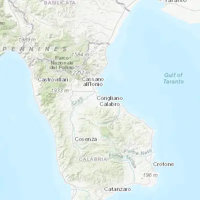 Map showing location of Marina di Schiavonea (39.650000, 16.533330)