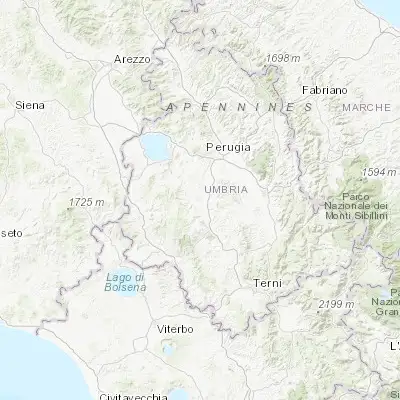 Map showing location of Marsciano (42.920930, 12.350660)