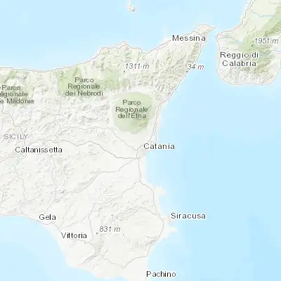 Map showing location of Mascalucia (37.574650, 15.049640)