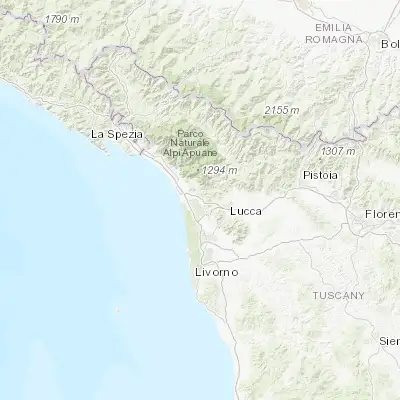 Map showing location of Massarosa (43.866380, 10.344580)
