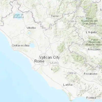 Map showing location of Mentana (42.035390, 12.644130)