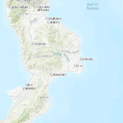 Map showing location of Mesoraca (39.079480, 16.788080)