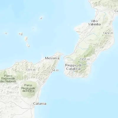 Map showing location of Messina (38.193940, 15.552560)