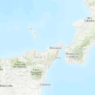 Map showing location of Milazzo (38.220080, 15.240230)