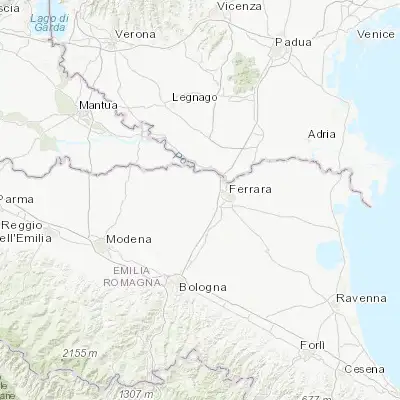 Map showing location of Mirabello (44.822950, 11.456690)