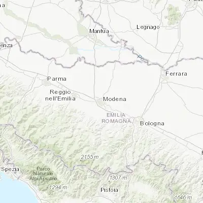 Map showing location of Modena (44.647830, 10.925390)