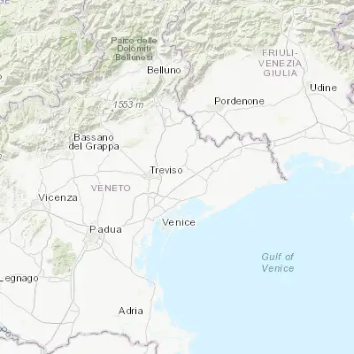 Map showing location of Monastier di Treviso (45.657780, 12.417500)