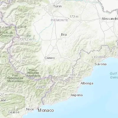 Map showing location of Mondovì (44.396030, 7.817640)