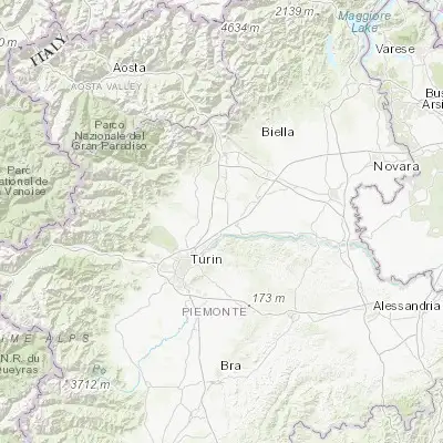 Map showing location of Montanaro (45.232740, 7.854920)