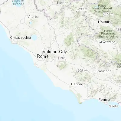 Map showing location of Monte Porzio Catone (41.815850, 12.714320)