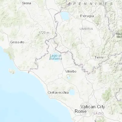 Map showing location of Montefiascone (42.542550, 12.031920)