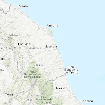 Map showing location of Montegranaro (43.230990, 13.630470)