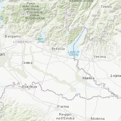 Map showing location of Montichiari (45.413170, 10.397990)