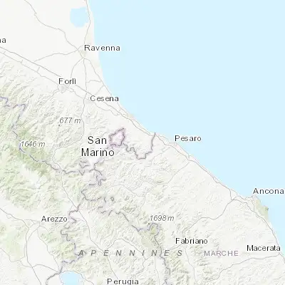Map showing location of Morciano di Romagna (43.914400, 12.651040)