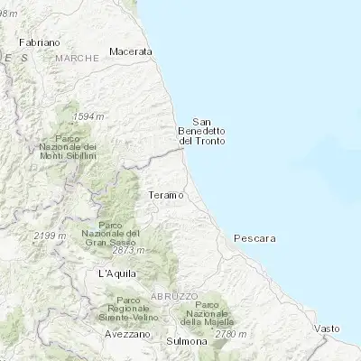 Map showing location of Mosciano Sant'Angelo (42.747000, 13.888910)