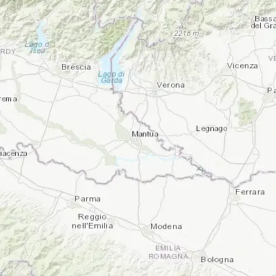 Map showing location of Mottella (45.163820, 10.844360)