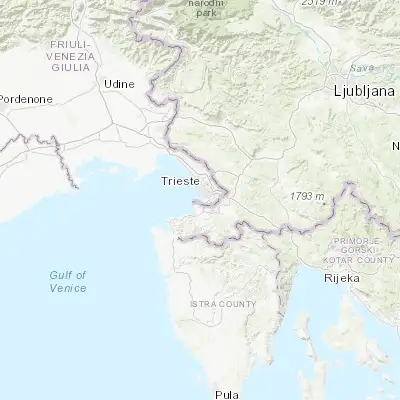 Map showing location of Muggia (45.604190, 13.767540)