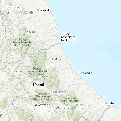 Map showing location of Notaresco (42.657420, 13.894910)