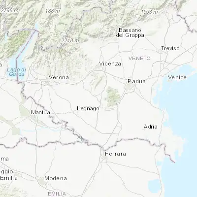 Map showing location of Noventa Vicentina (45.294380, 11.548430)