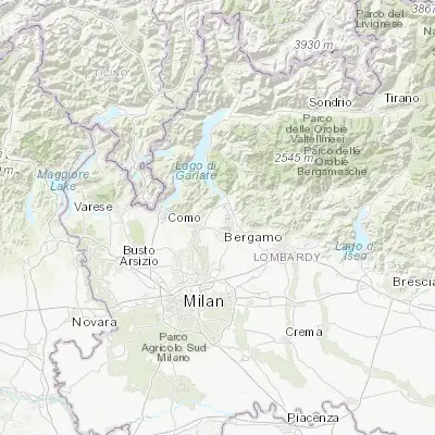 Map showing location of Oggiono (45.791330, 9.348150)