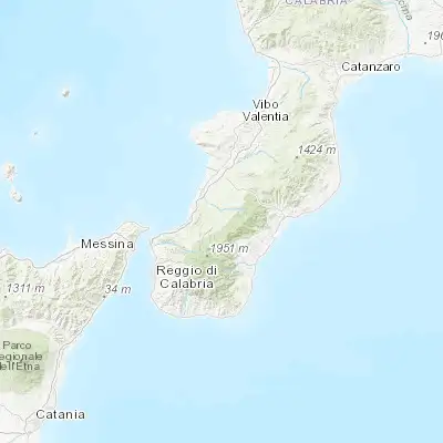 Map showing location of Oppido Mamertina (38.293370, 15.983900)