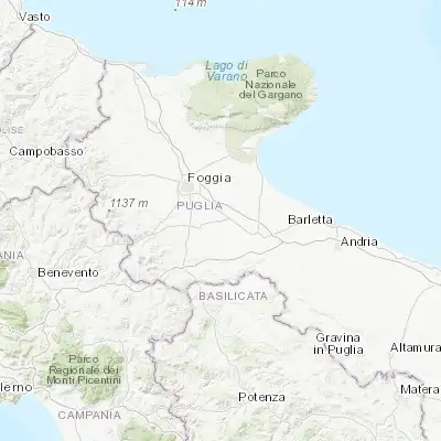 Map showing location of Orta Nova (41.328790, 15.709940)