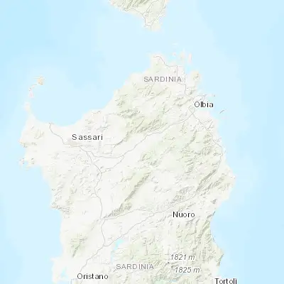 Map showing location of Oschiri (40.719770, 9.101020)