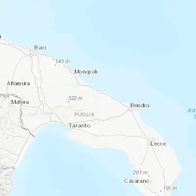 Map showing location of Ostuni (40.729130, 17.576750)