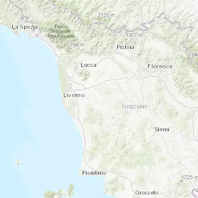 Map showing location of Peccioli (43.549630, 10.717200)
