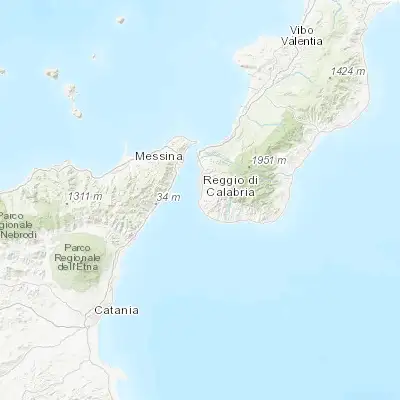 Map showing location of Pellaro (38.016670, 15.650000)